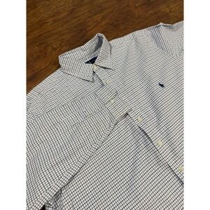 Ralph Lauren Men's Long Sleeve Oxford Shirt 2XLT Tall Blue White Flesh Pony